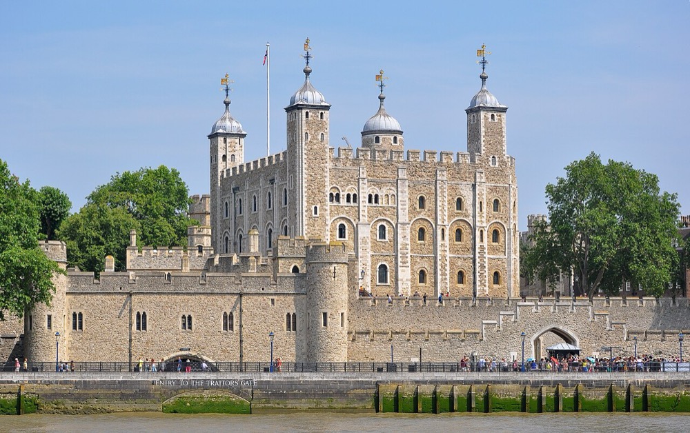 The Tower of London seen from across the River Thames