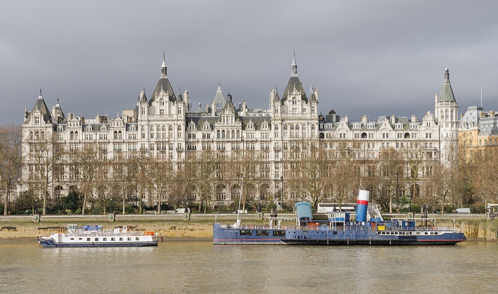 Whitehall Court on the Thames, first home of the Secret Service Bureau